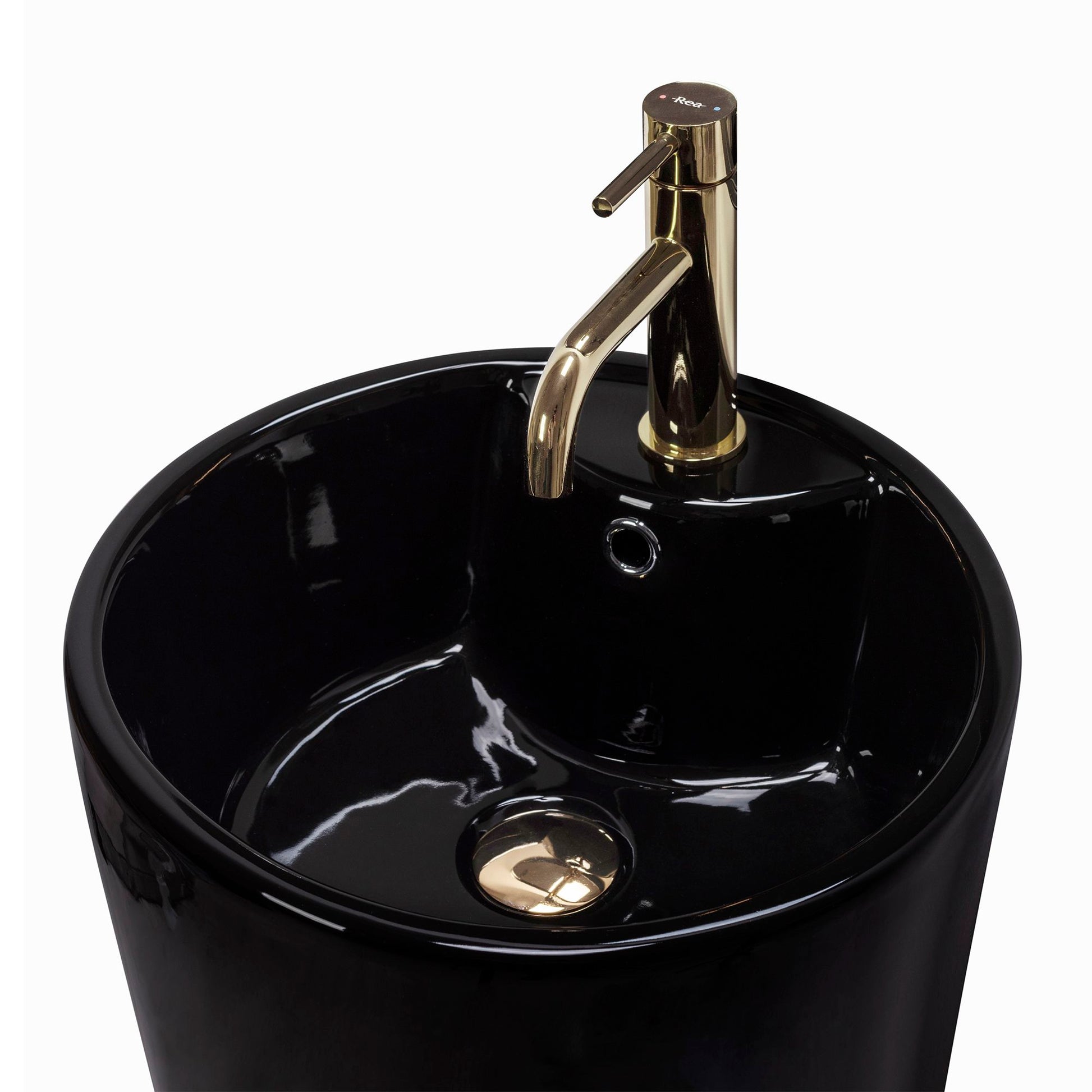 Lavoar de podea freestanding Ceramic BLANKA Negru Black 2