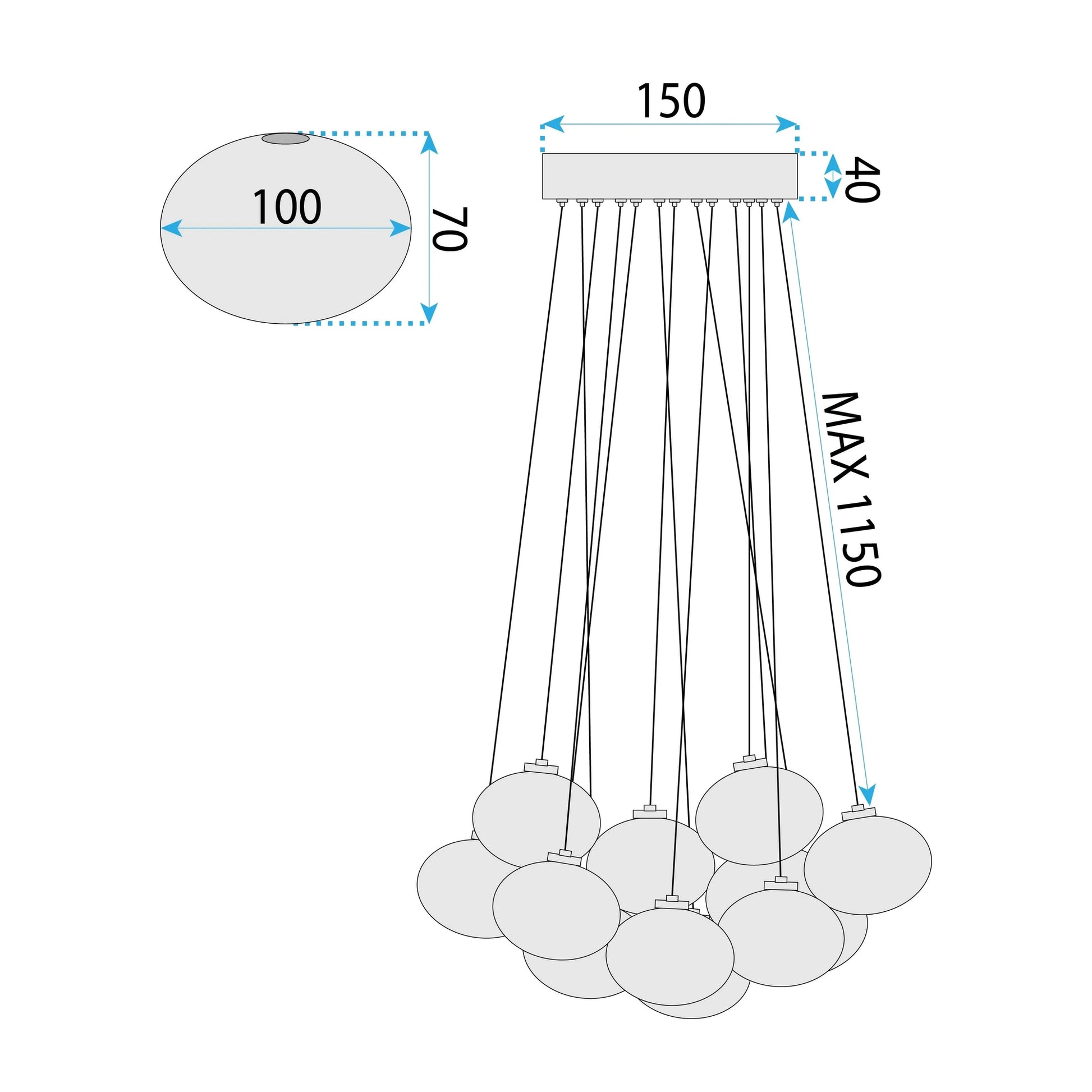 Lampă Suspendată Ms024-13cp Black  7
