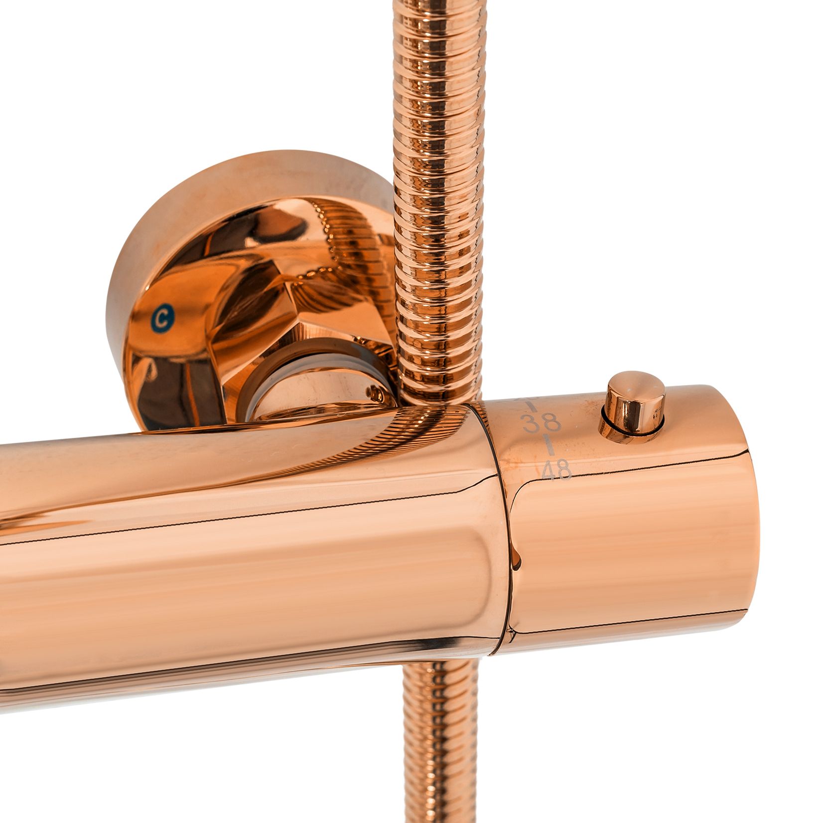 Coloana de dus cu termostat REA Lungo Rose Gold  5