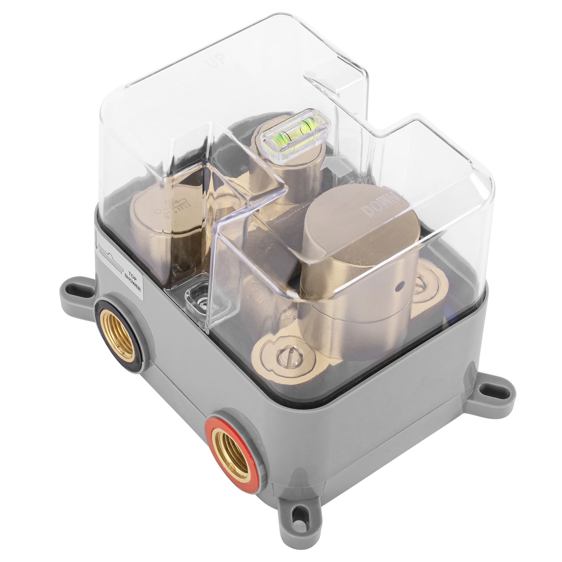 Set de duș incastrat Rea LUNGO Auriu Periat + BOX cu termostat  6