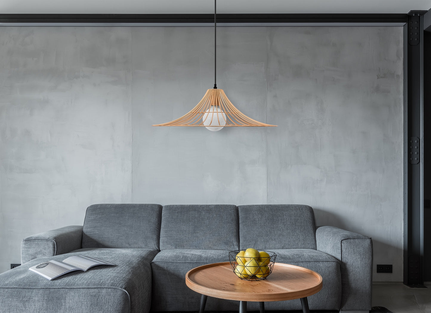 Lampa De Tavan Suspendabila Plata Rotunda Loft Roz Aurie APP483-1CP  5