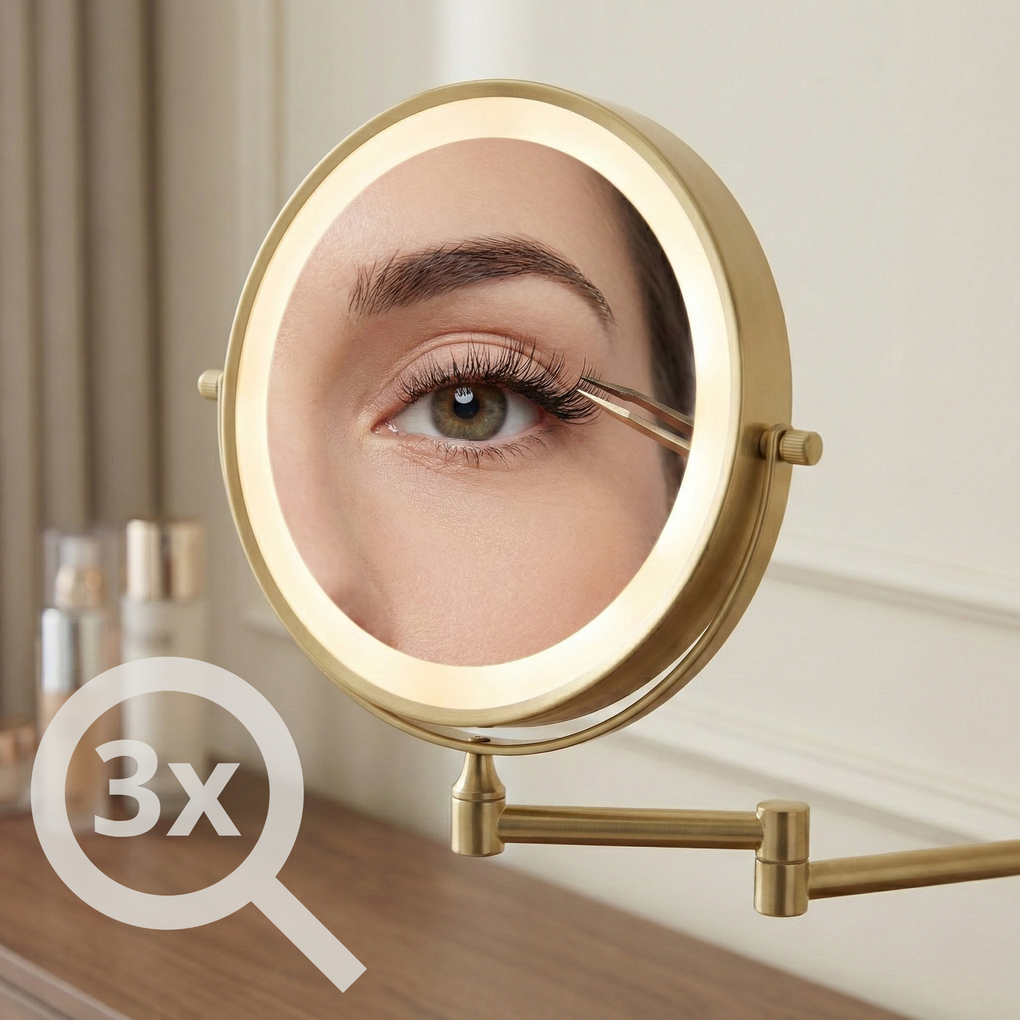 Oglindă LED Glow Brush Gold  5