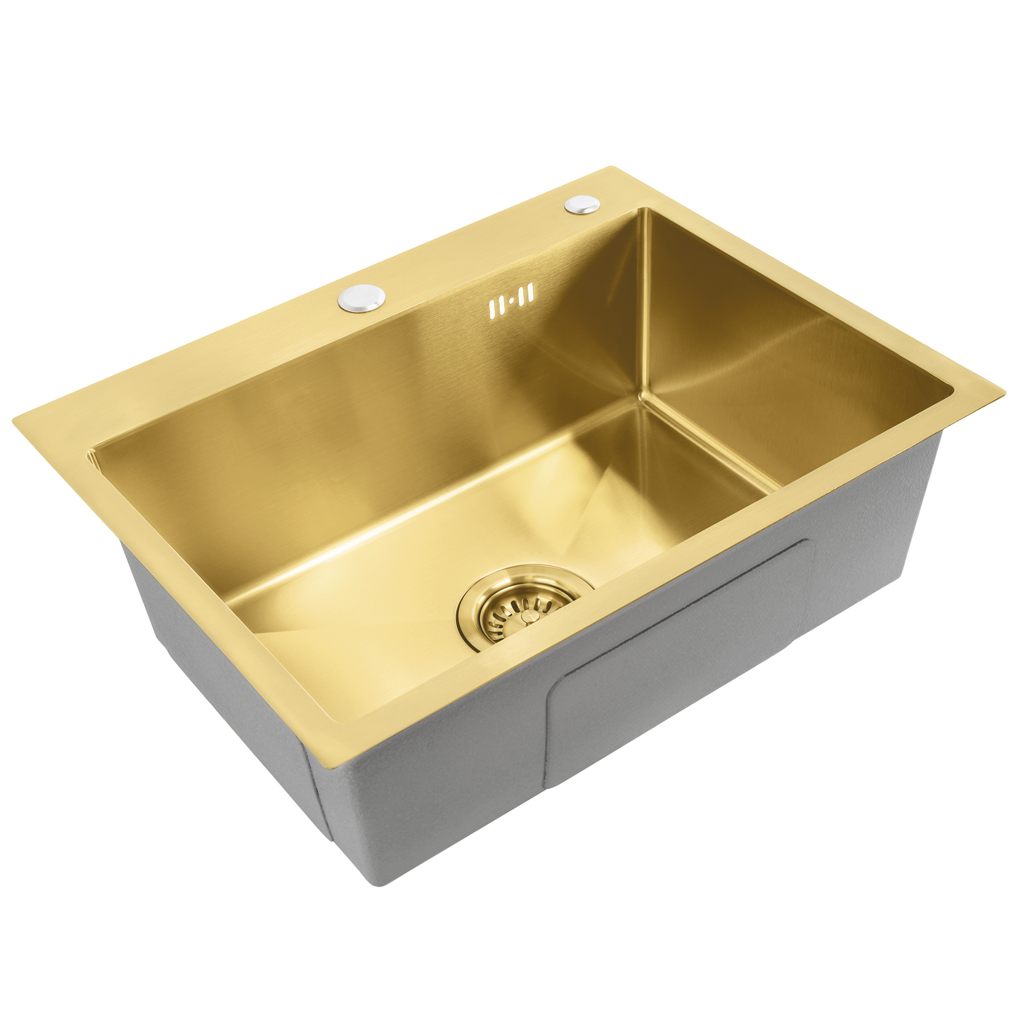 Chiuvetă inox Liam BRUSH GOLD cu robinet de bucătărie 8