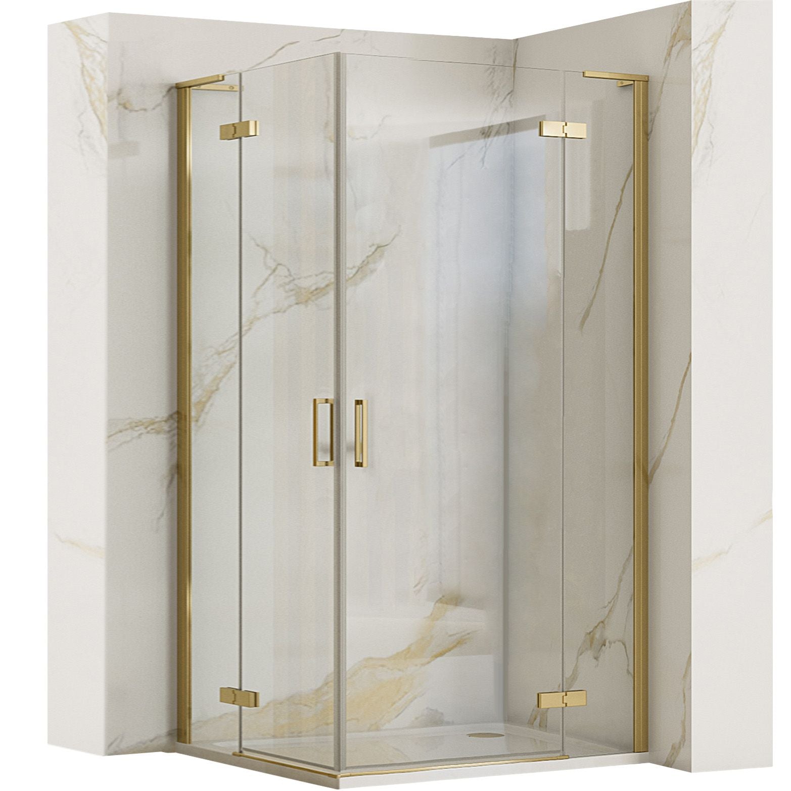 Cabina dus REA Hugo 90x100 Gold Brush  1