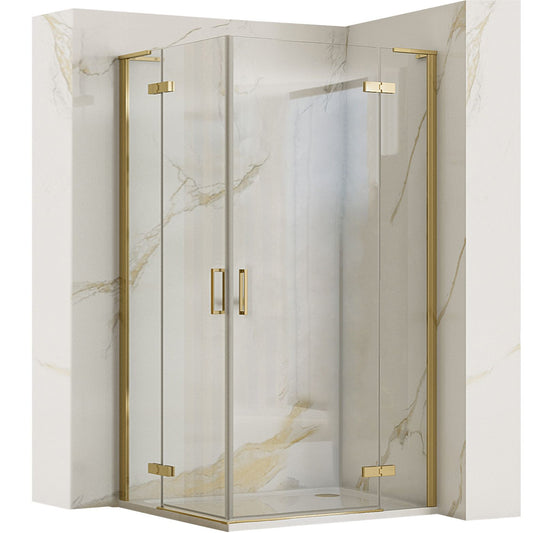 Cabina dus REA Hugo 90x100 Gold Brush  1