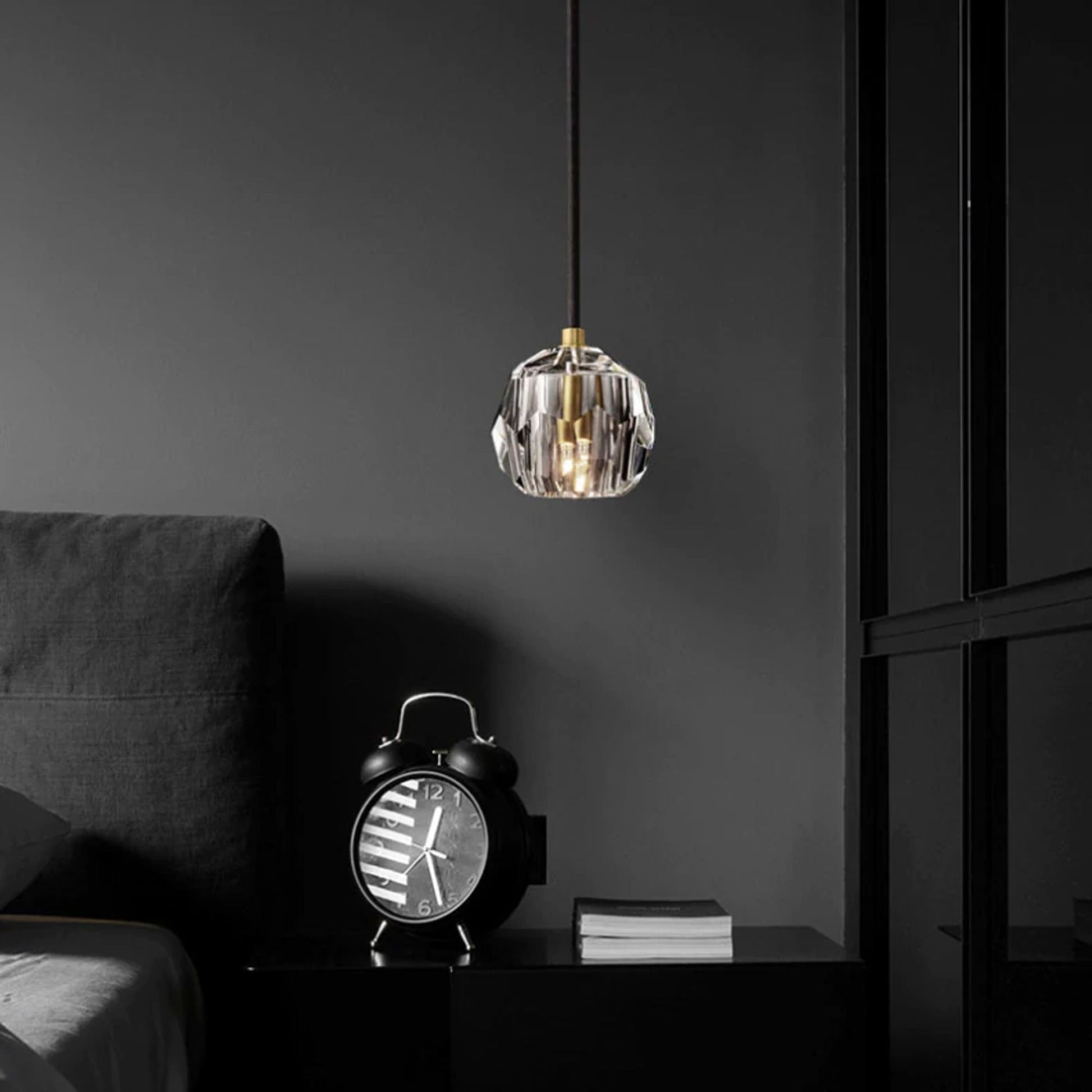 Lampă de tavan din cristal neagra APP586-1CP  5