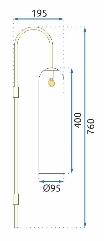 Lampă de perete din sticlă Aurie APP664-1W  6