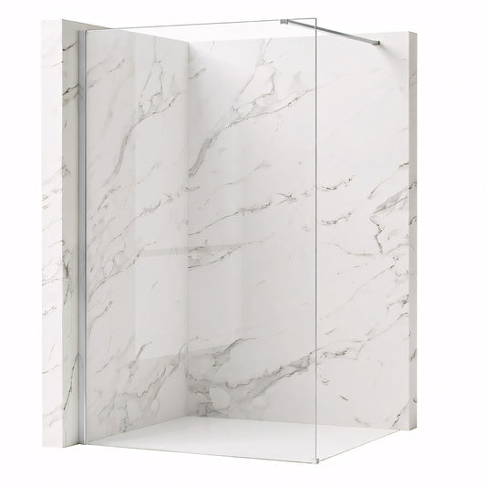 Paravan De Dus Rea Flexi Transparent / Chrome 90  1