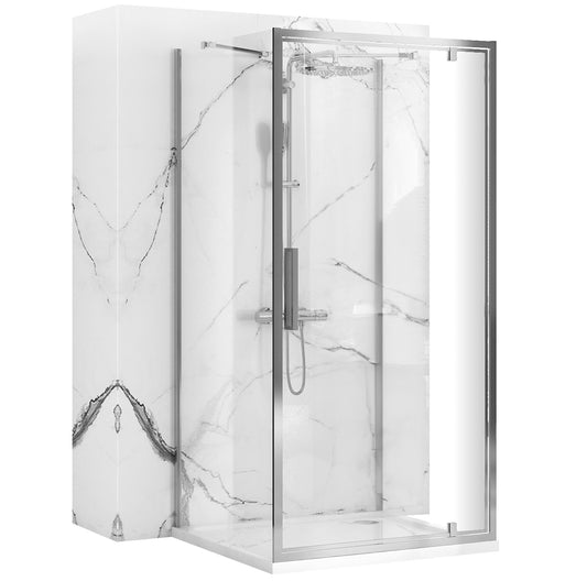 Cabina dus REA Rapid Swing Chrome Usa:100 x Perete:100 1