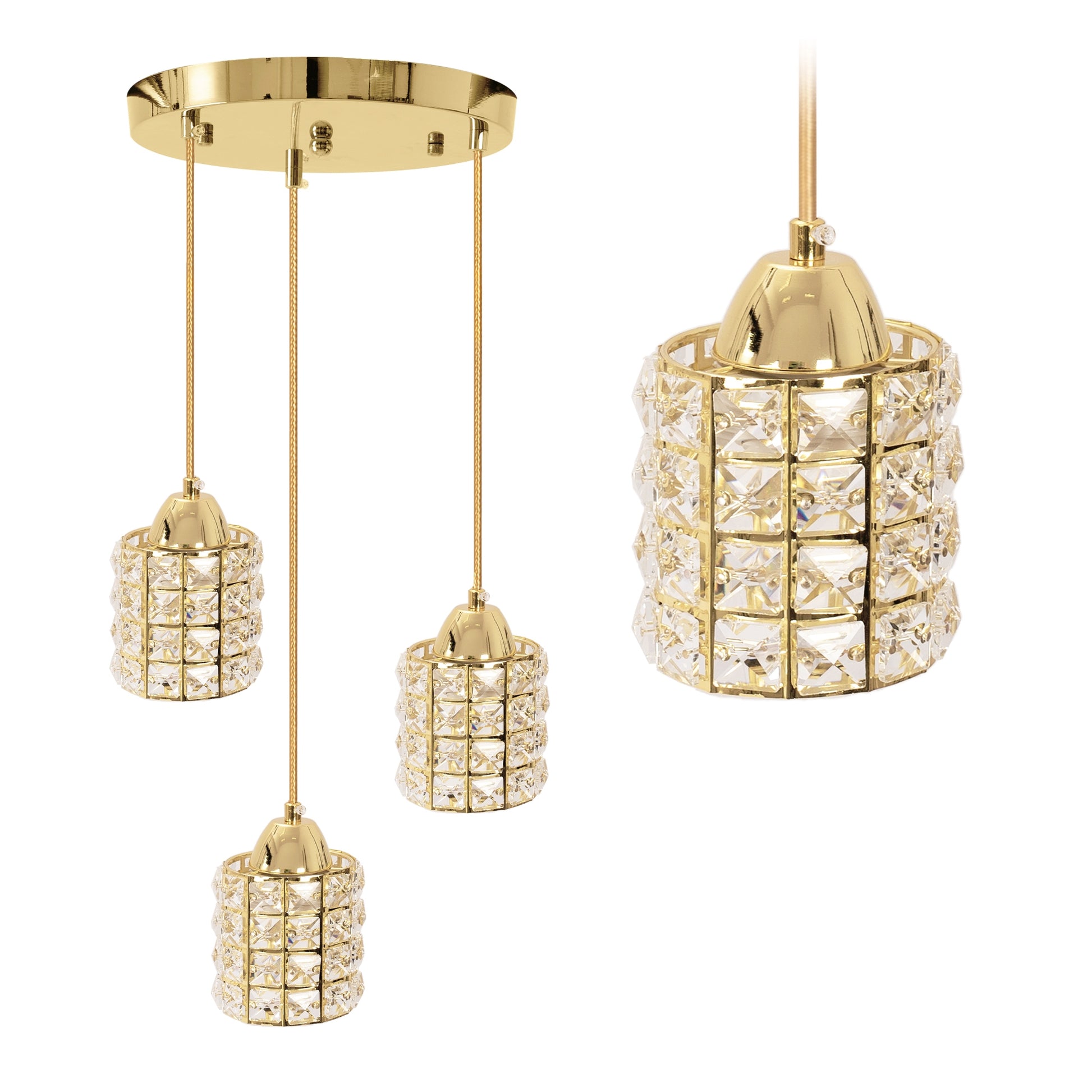 Plafoniera Cristal Gold APP726-3CRP  1
