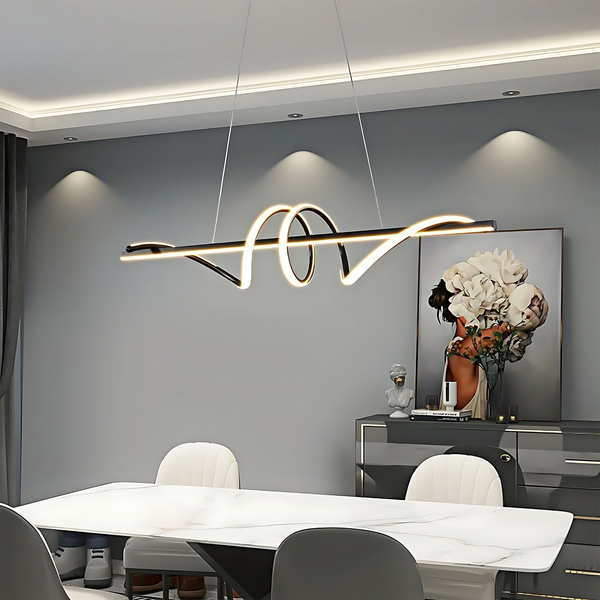 Lampa Wisząca Lhj023-cp 120 Cm Black  6
