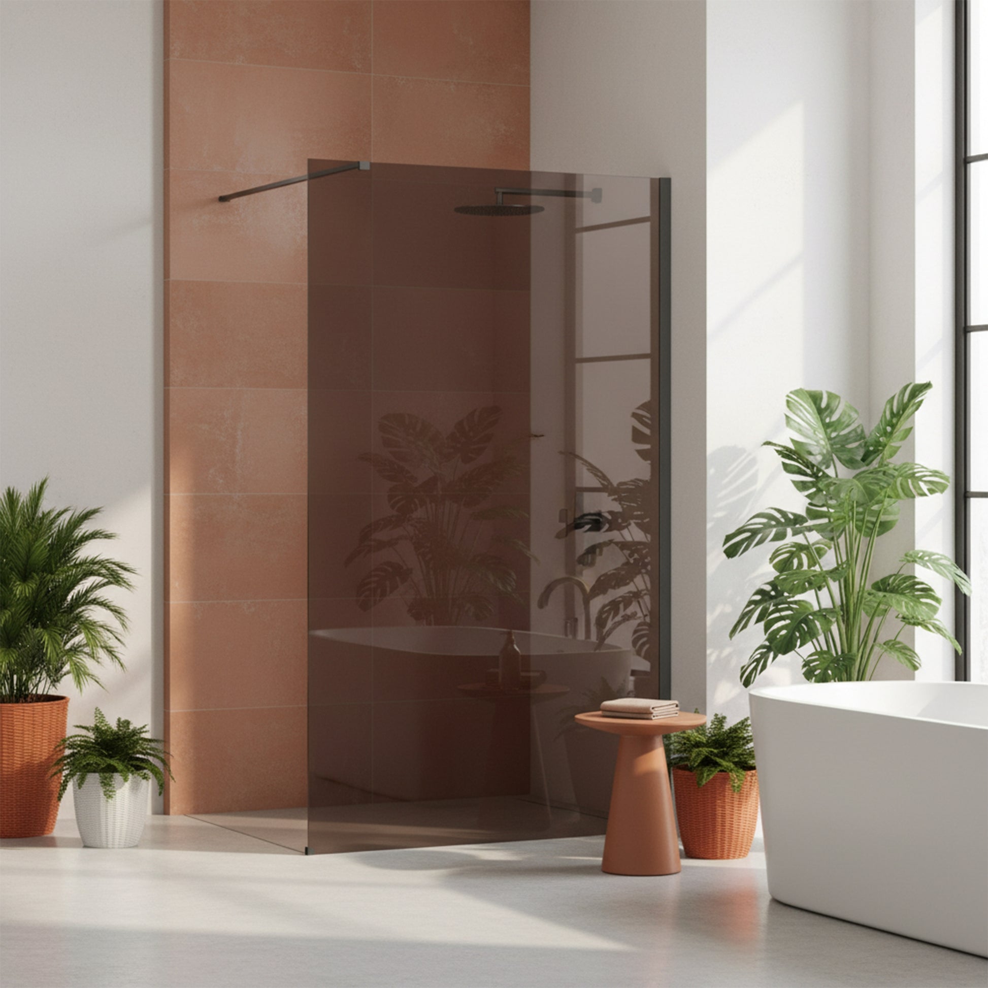 Paravan de dus Rea Flexi Brown / Titan 130  5