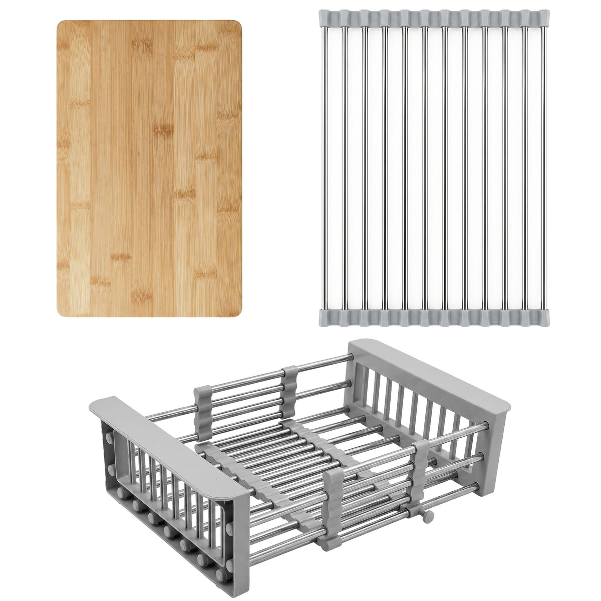 Set Accesorii Pentru Chiuvetă De Bucătărie 3 Piese REA Grey 1