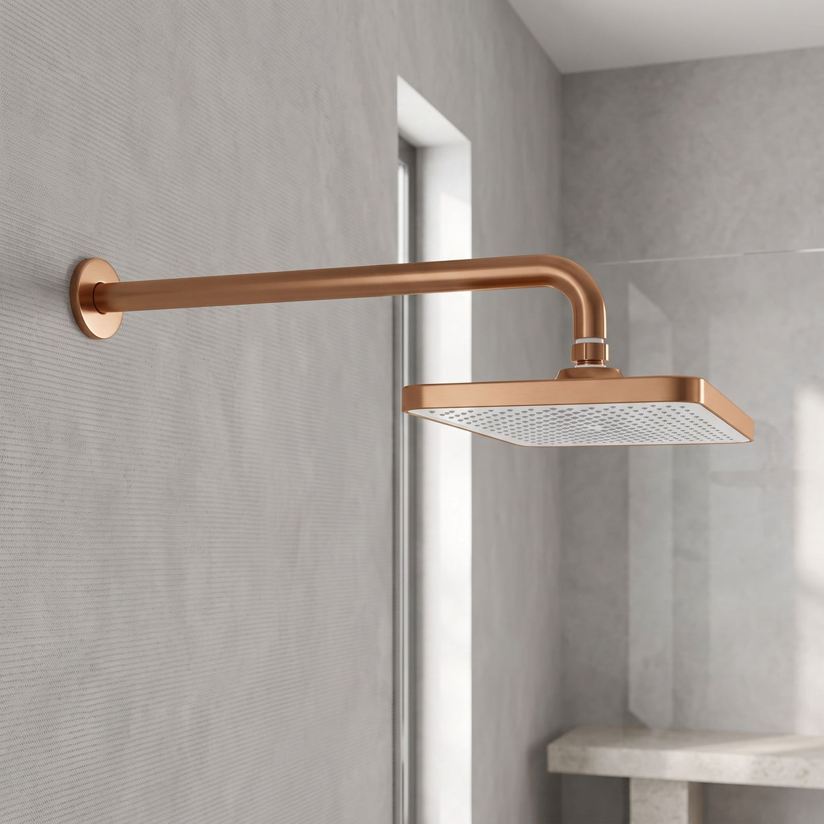 Pălărie De Duș Dreptunghiulară REA JS-032 Brushed Copper 3
