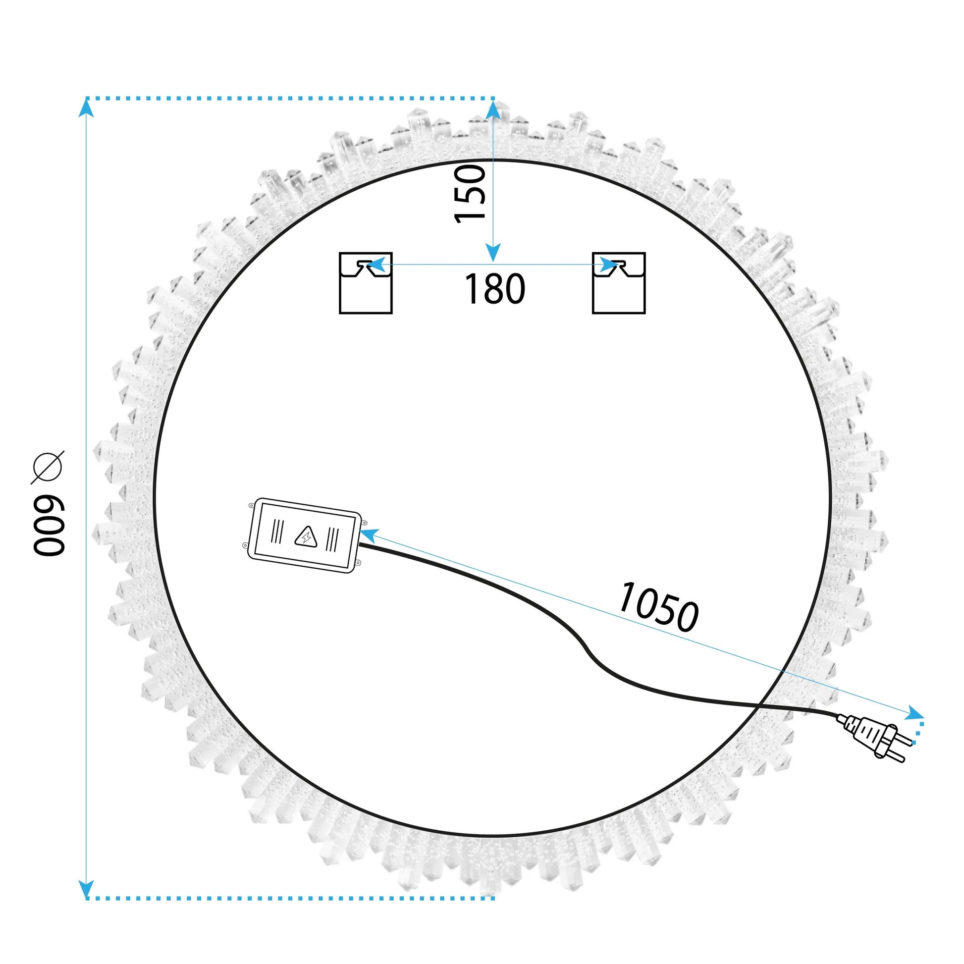 Oglindă Led 60cm Yh-3564  7