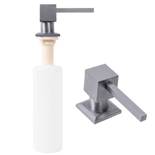 Dozator de săpun REA nickel brush square INOX  1