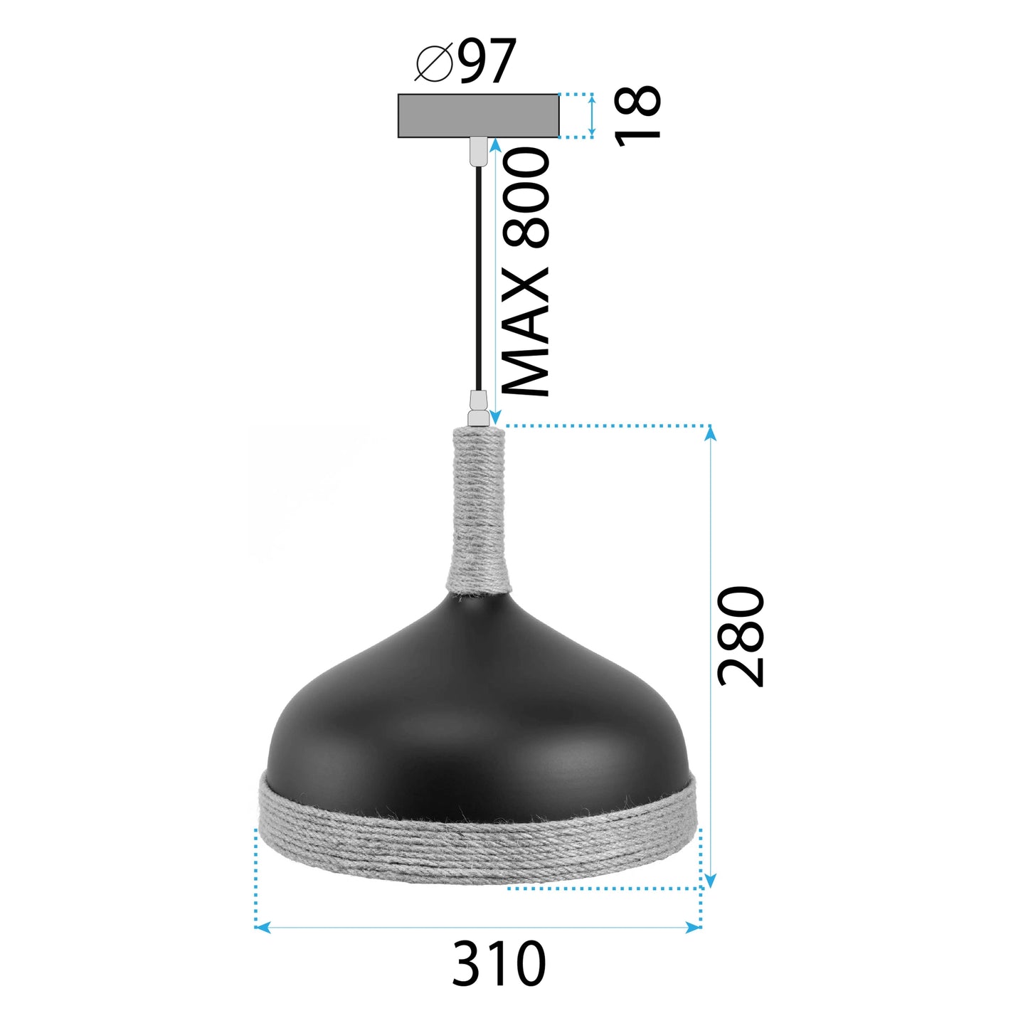 Lampă Suspendată APP1421-1CP  8