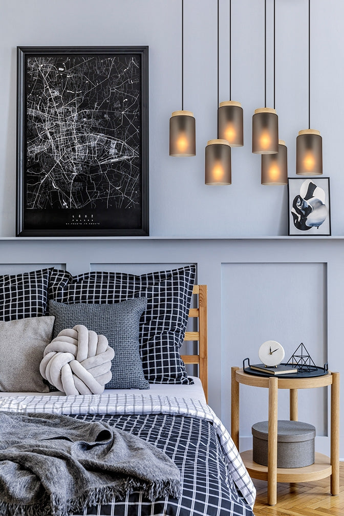 Lampă Suspendată APP1813-6CP Frosted Grey  6
