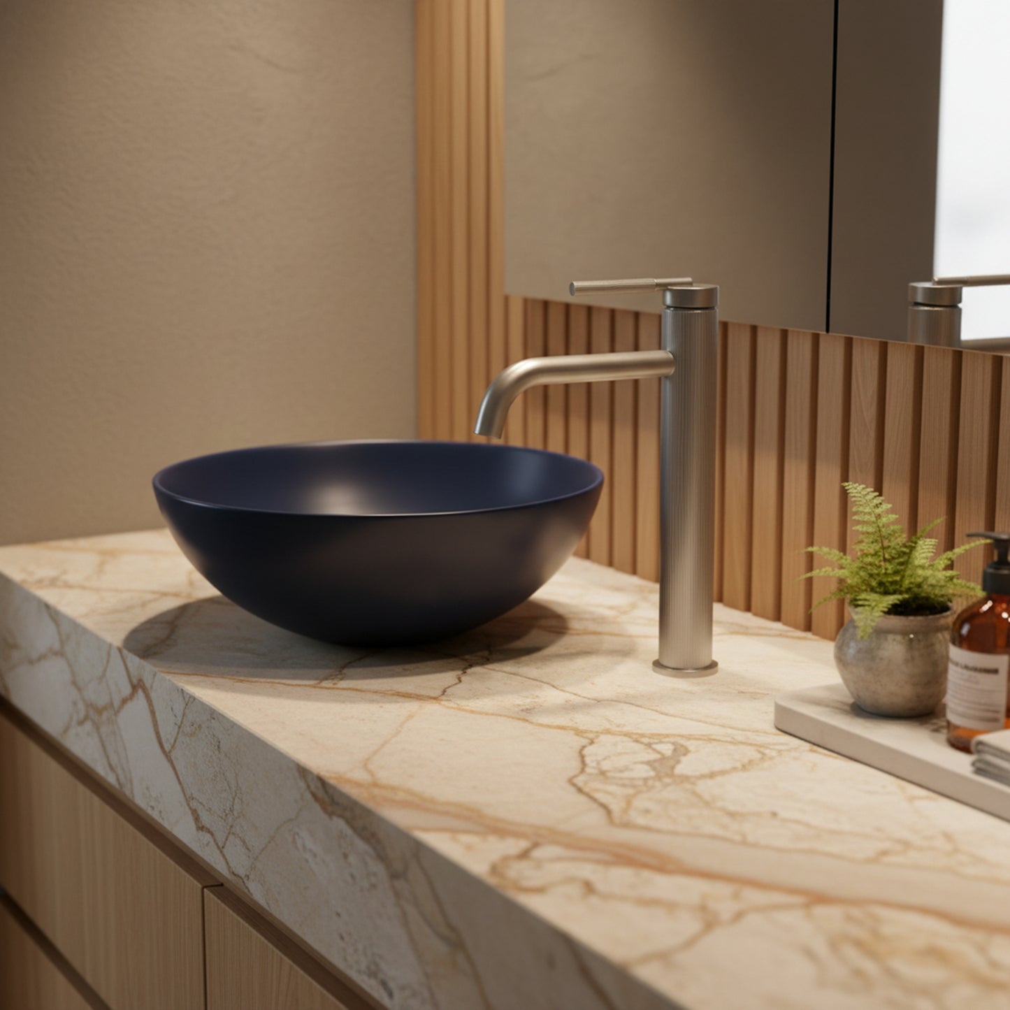 Baterie Pentru Baie Rea Argon Brush Nickel High  4