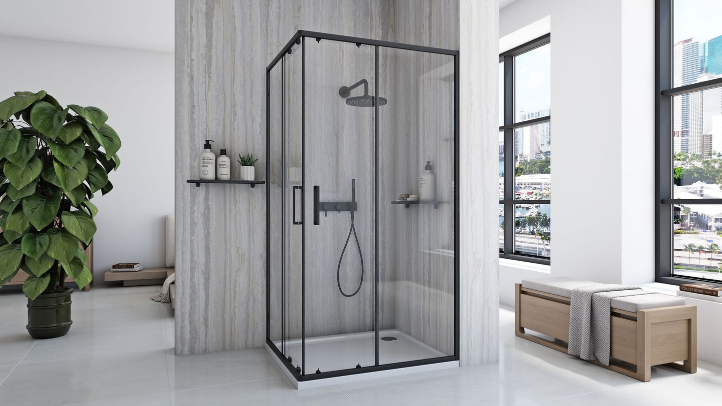 Cabină de duș Rea City 80x100 cm Black fara cadita 3