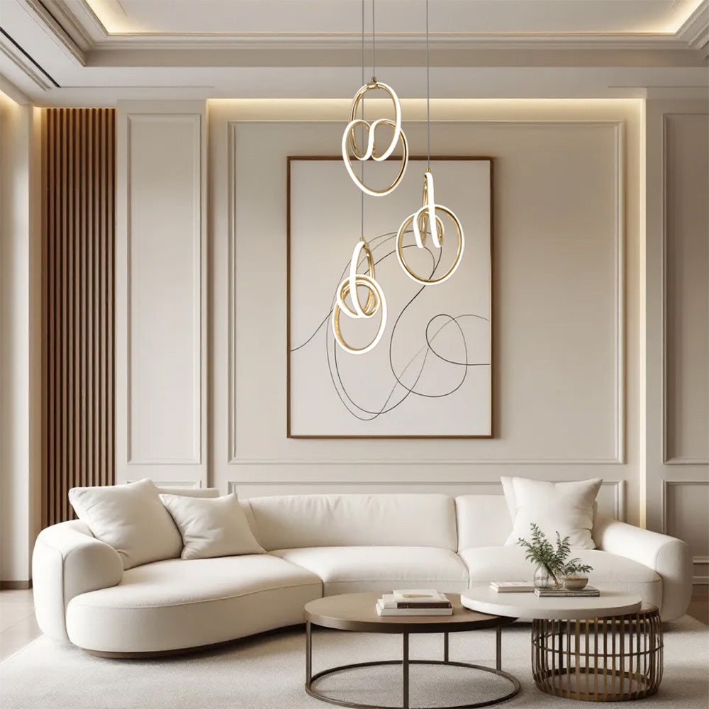 Lampă Suspendată Led G082-3cpr Gold  3