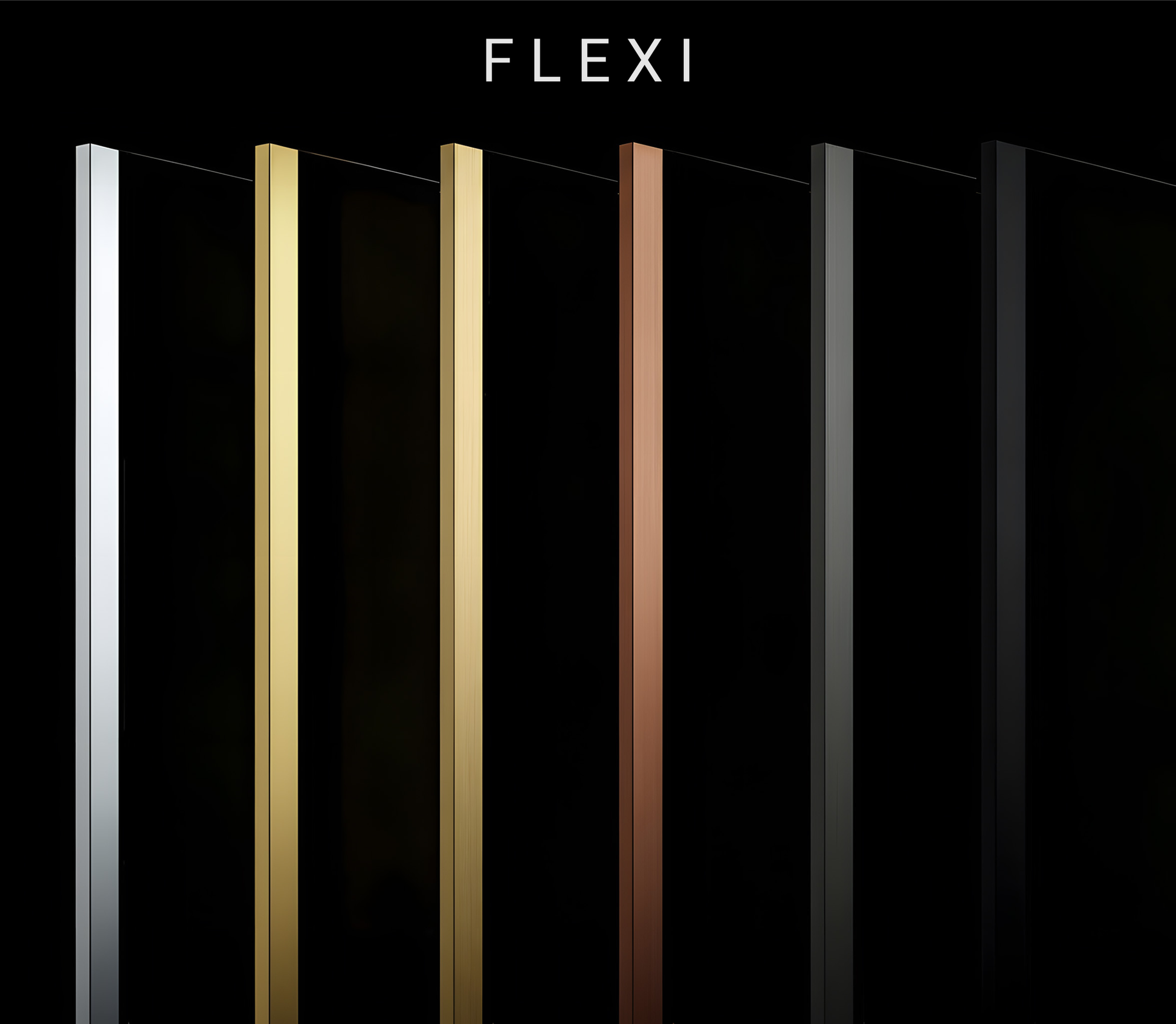 Paravan De Dus Rea Flexi Transparent / Brush Gold 120  8