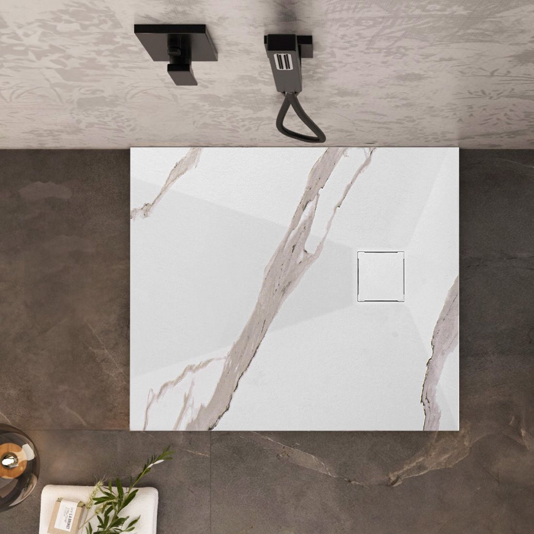 Cada de duș Magnum CARRARA WHITE 90x90  5