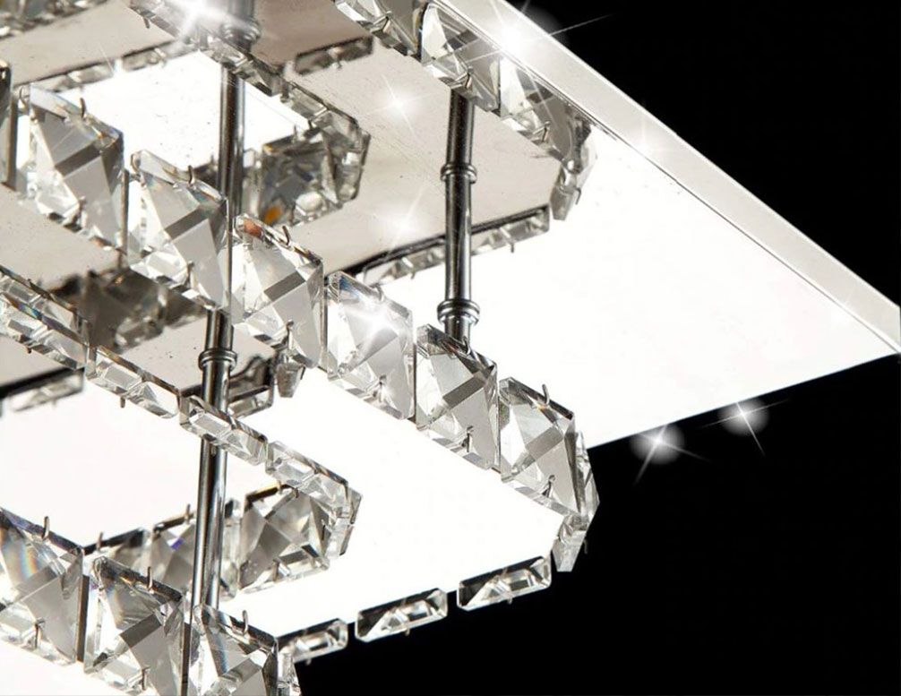 Plafoniera din cristal Plafond LED 24W Square APP409-C APP410-C Alb cald 3000K 11