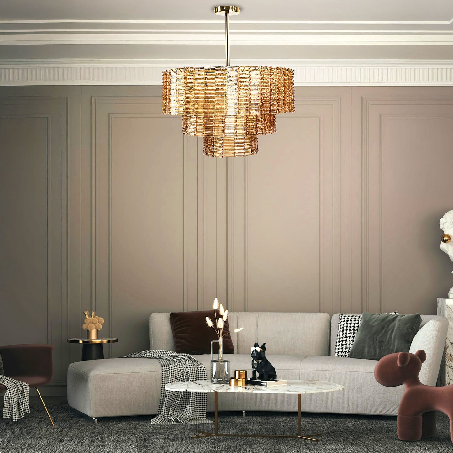 Lustră Suspendată De Tavan APP1677-8CP Maro  7