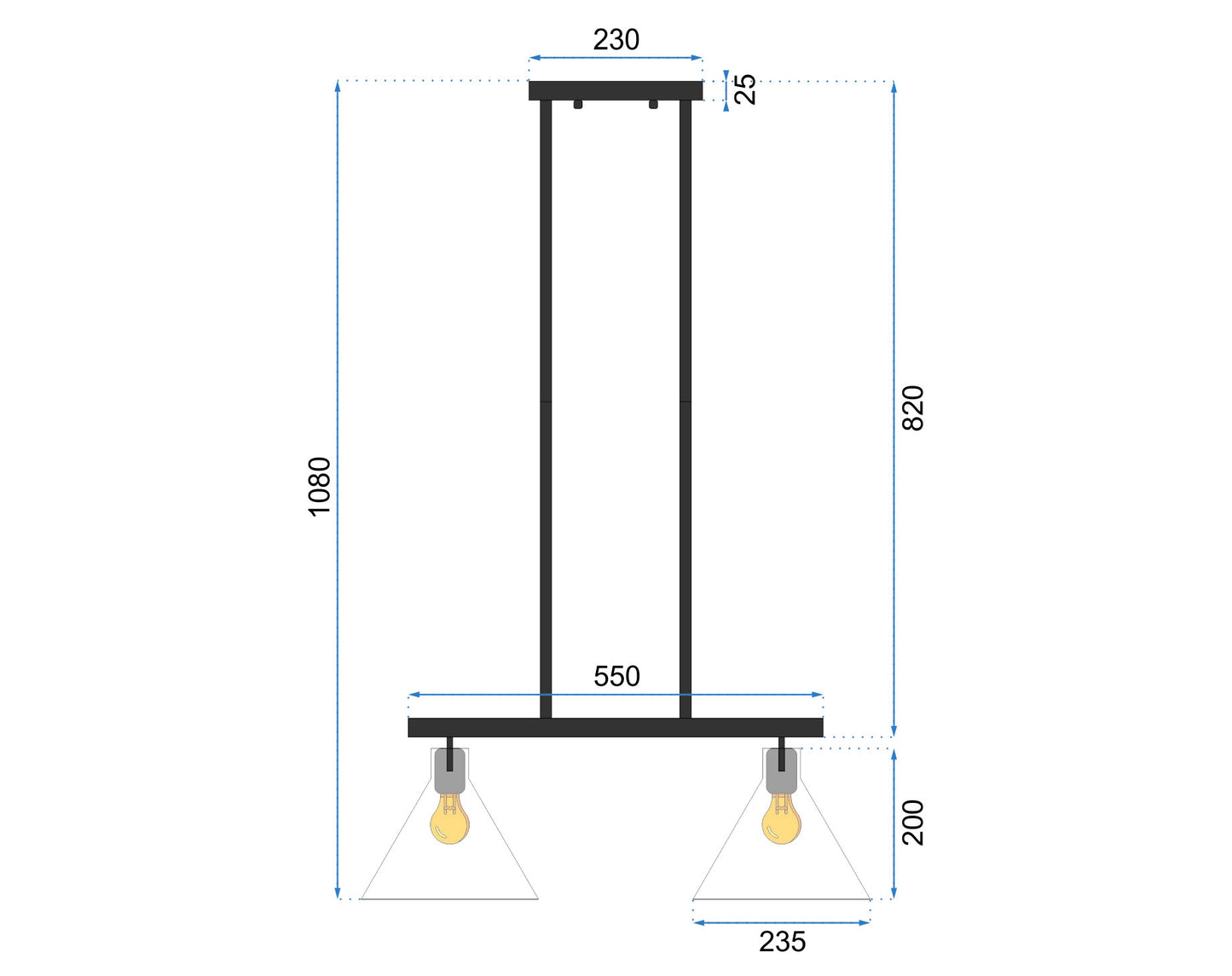 Lampa De Tavan Din Sticla APP317-2CP  5