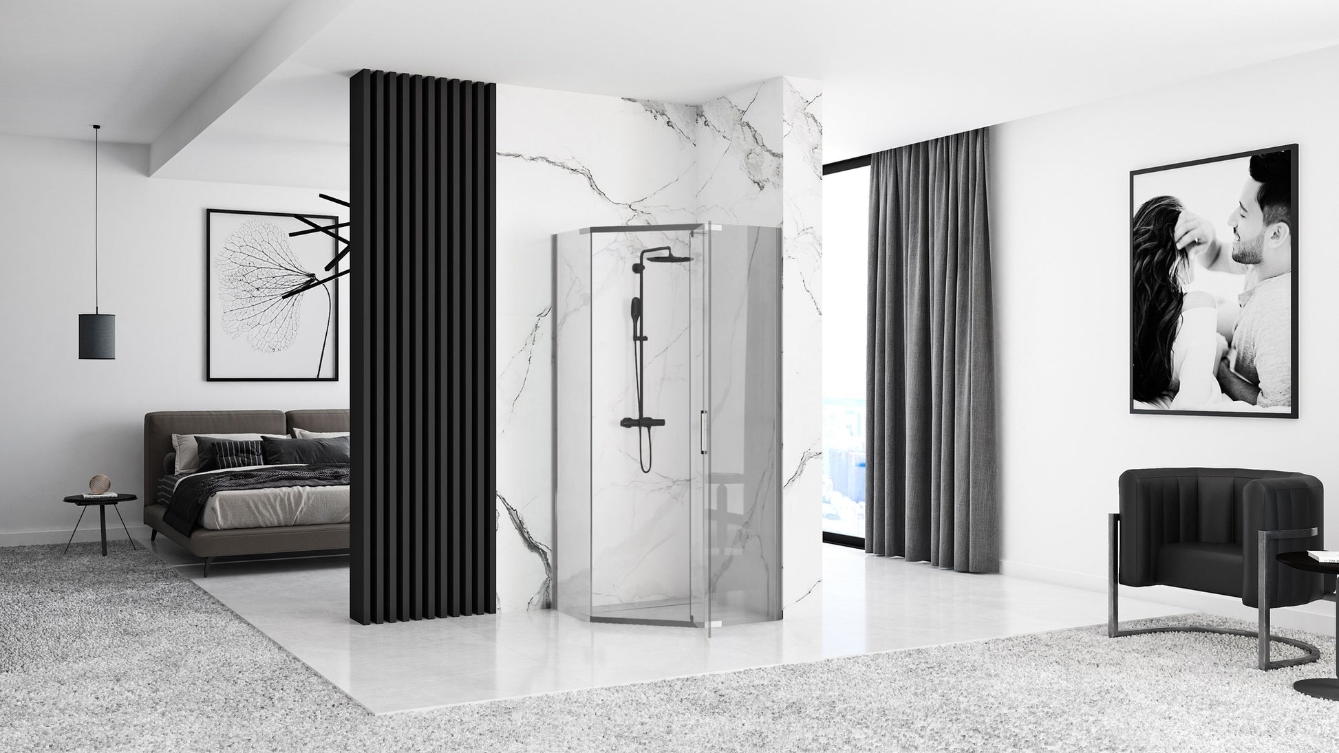 Cabina De Dus Axin Chrom 80x80 Cm fara cadita 3