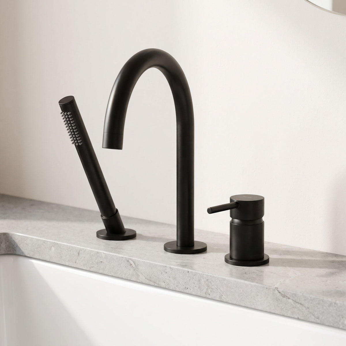 Baterie Pentru Cadă Cu 3 Orificii Rea Lungo Black 2