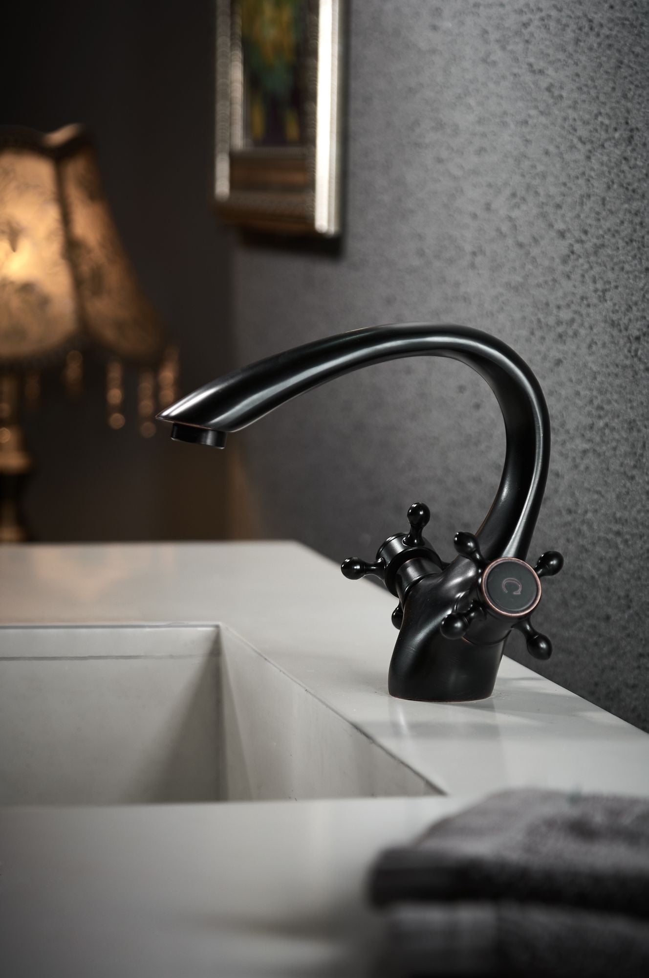 Baterie pentru lavoar Rea Retro Old Black  8