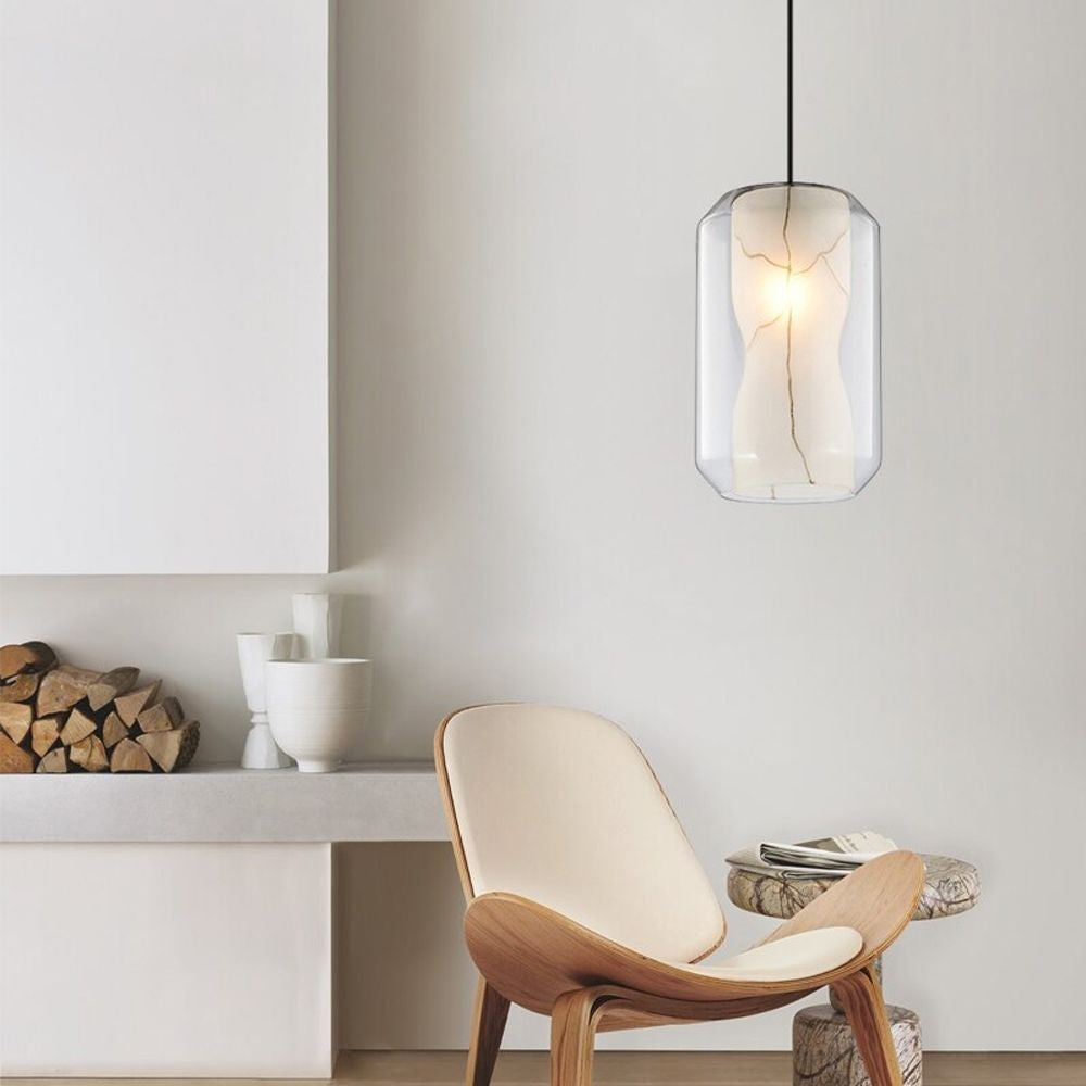 Lampă Modernă Aurie Neagra White Marble APP909-1CP  9