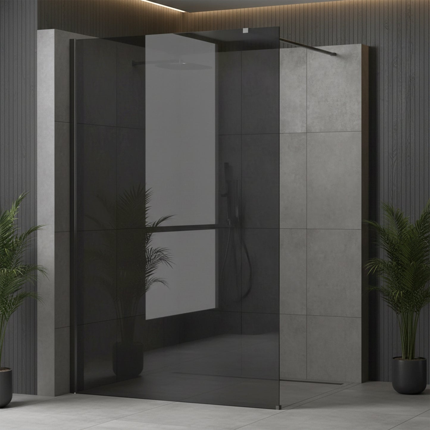 Paravan de dus Rea Flexi Grey / Titan 90  9