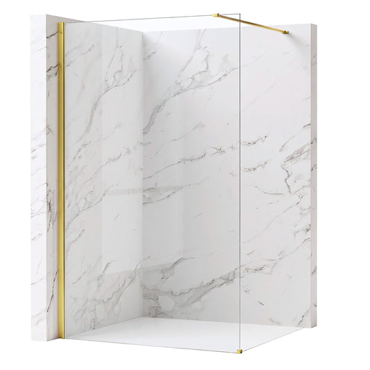 Paravan de dus Rea Flexi Transparent / Gold 70  1