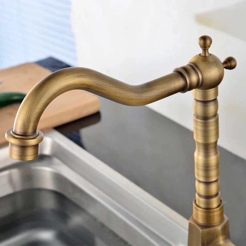 Baterie pentru lavoar Bona Old Gold inalta  4