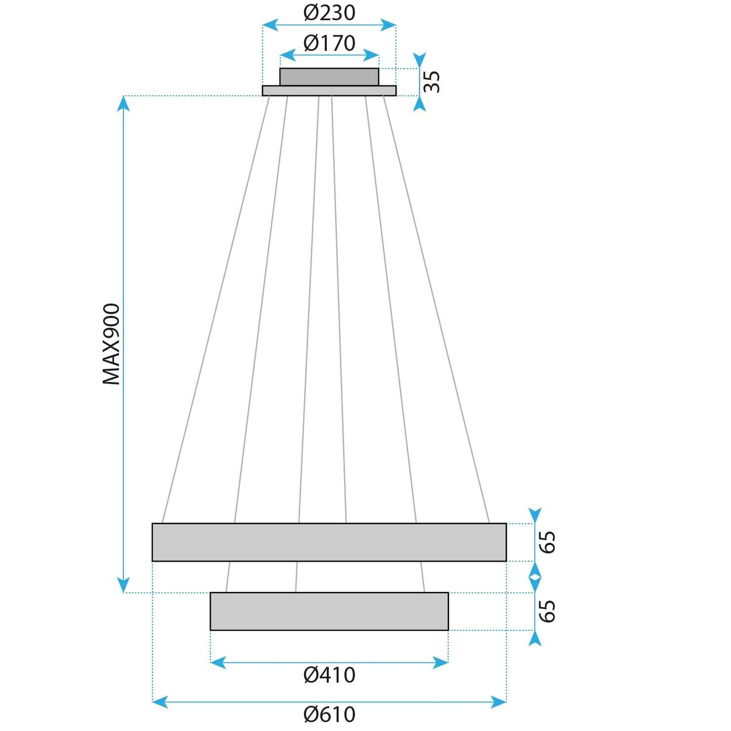 Lampa Led G043-2cp Gold  5