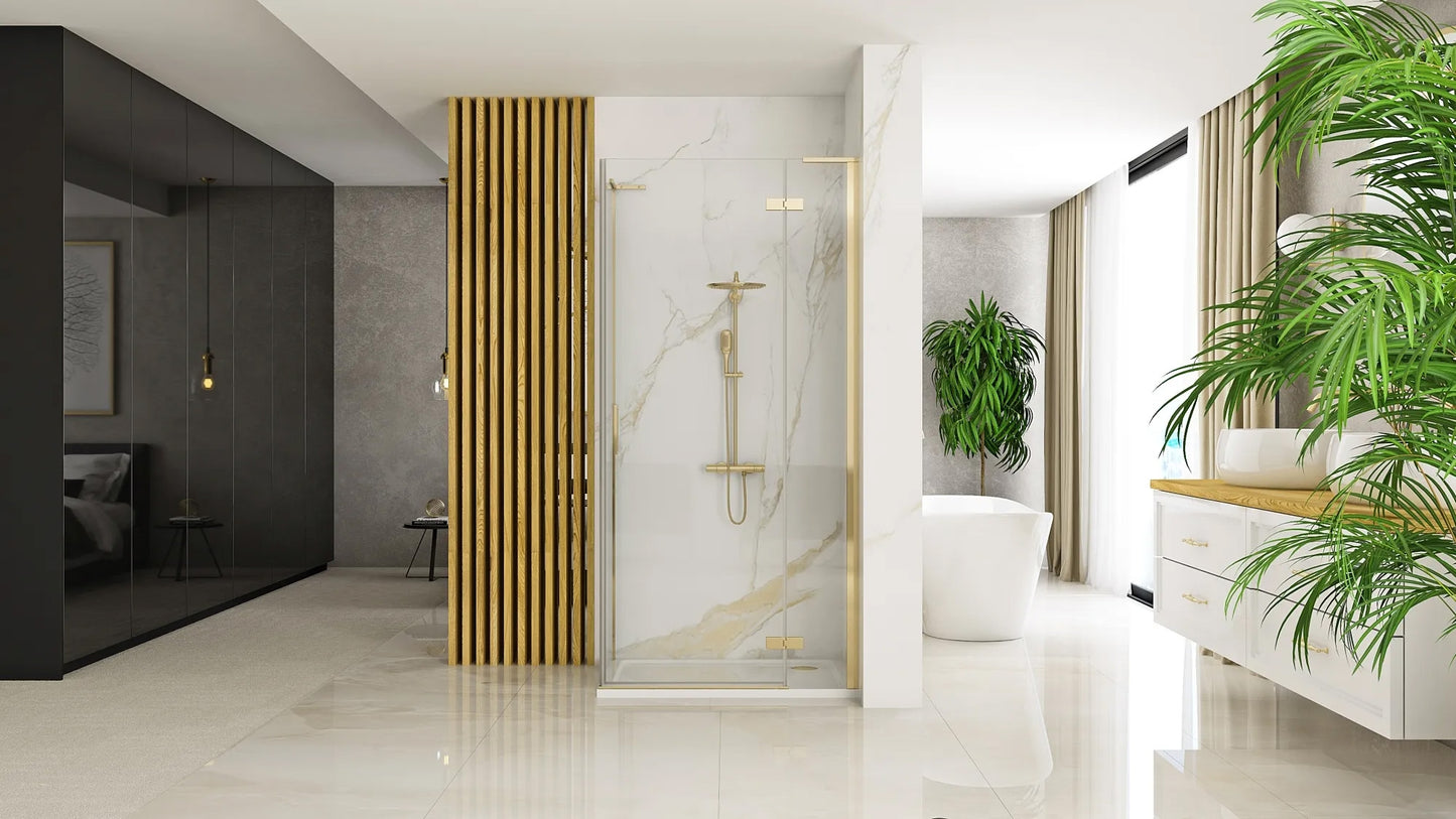 Cabina dus REA Hugo 100x80 Gold Brush  4