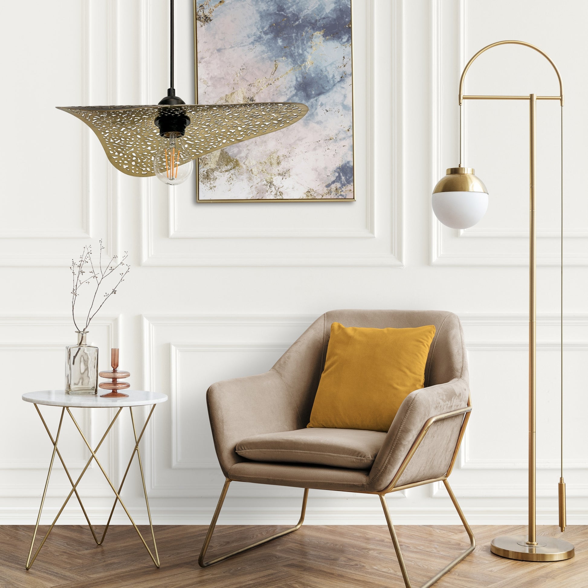 Lampă De Tavan APP1468-1CP Black/old Gold  5