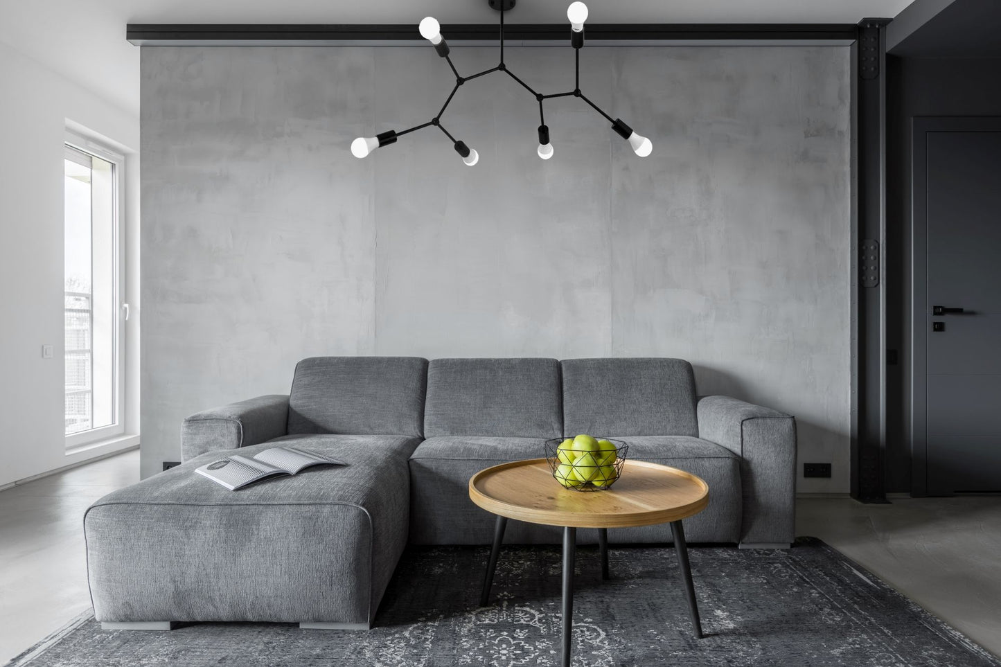 LAMPA PLAFON CLASIC NEAGRA METAL LOFT APP737-6C  3