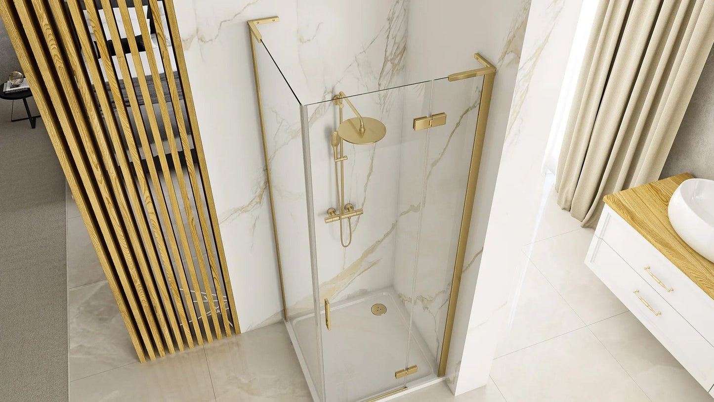 Cabina dus REA Hugo 80x90 Gold Brush  5
