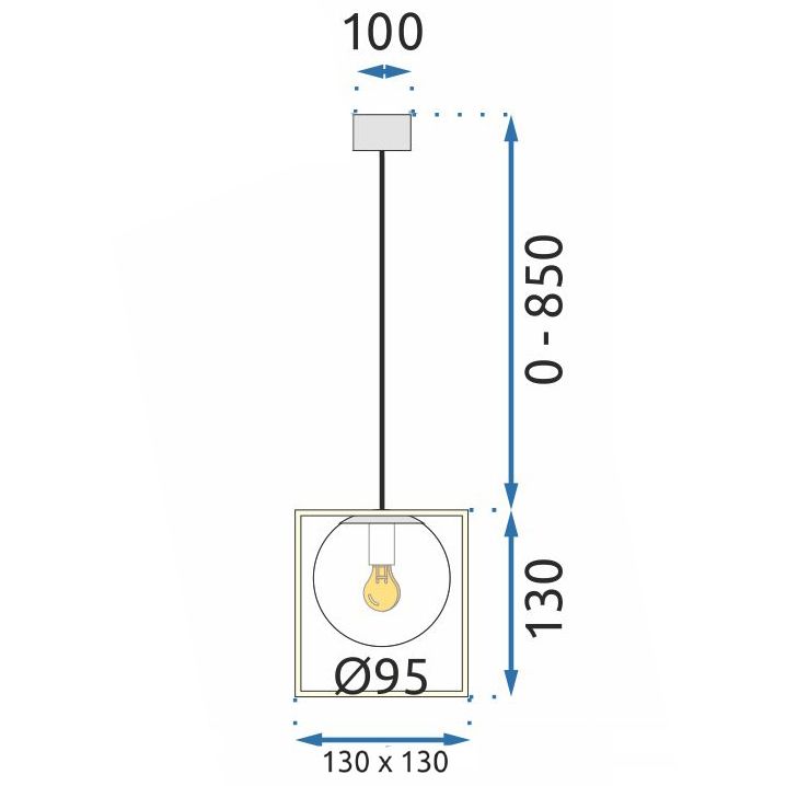 Lampă suspendată APP1165-1CP GOLD WHITE  6