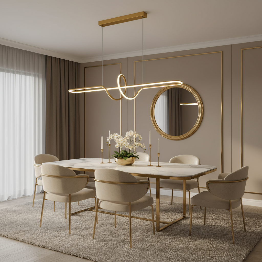 Lampa Led Lhj038-cp Brush Gold  3