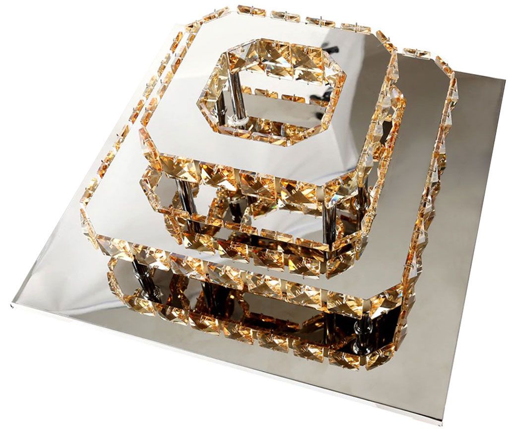 Plafoniera din cristal Plafond LED 24W Square APP409-C APP410-C Alb cald 3000K 3