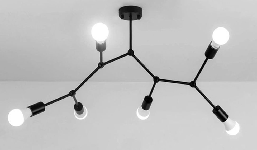 LAMPA PLAFON CLASIC NEAGRA METAL LOFT APP737-6C  2