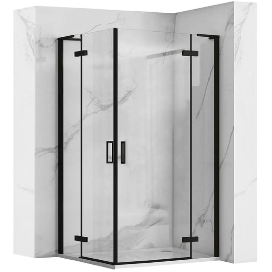 Cabina dus REA Hugo Double Black 100x100  1