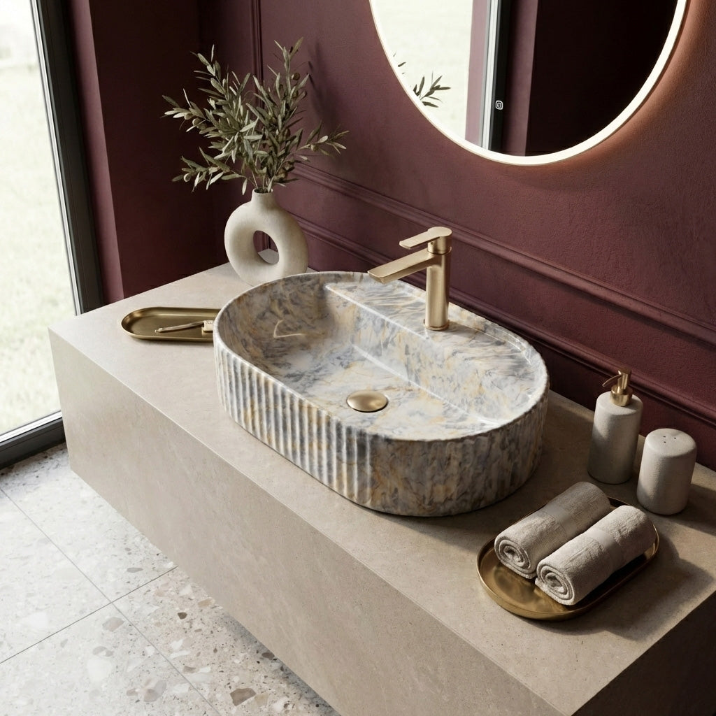 Lavoar pe blat Rea Marcela 60 Ruststone  8