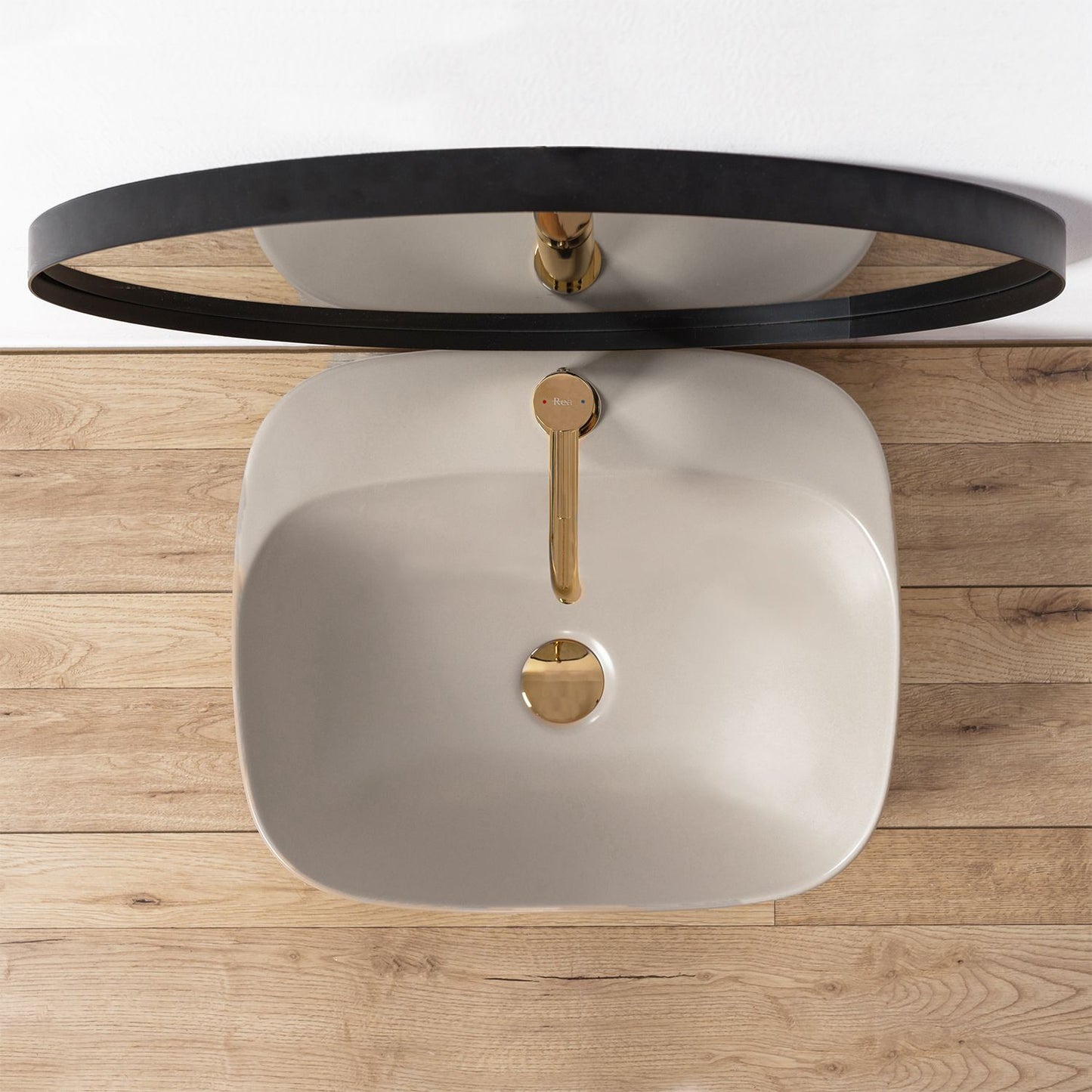 Lavoar pentru blat Rea Luiza 50 Grey MAT 5