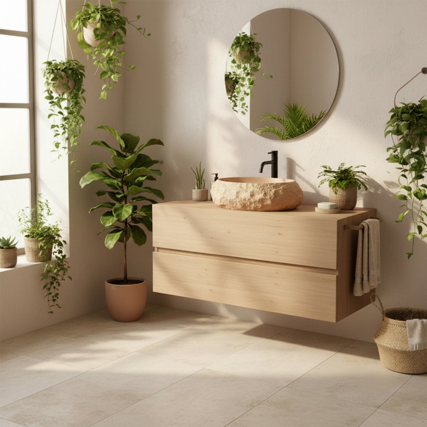 Lavoar pe blat Mika Light  Terracotta  3